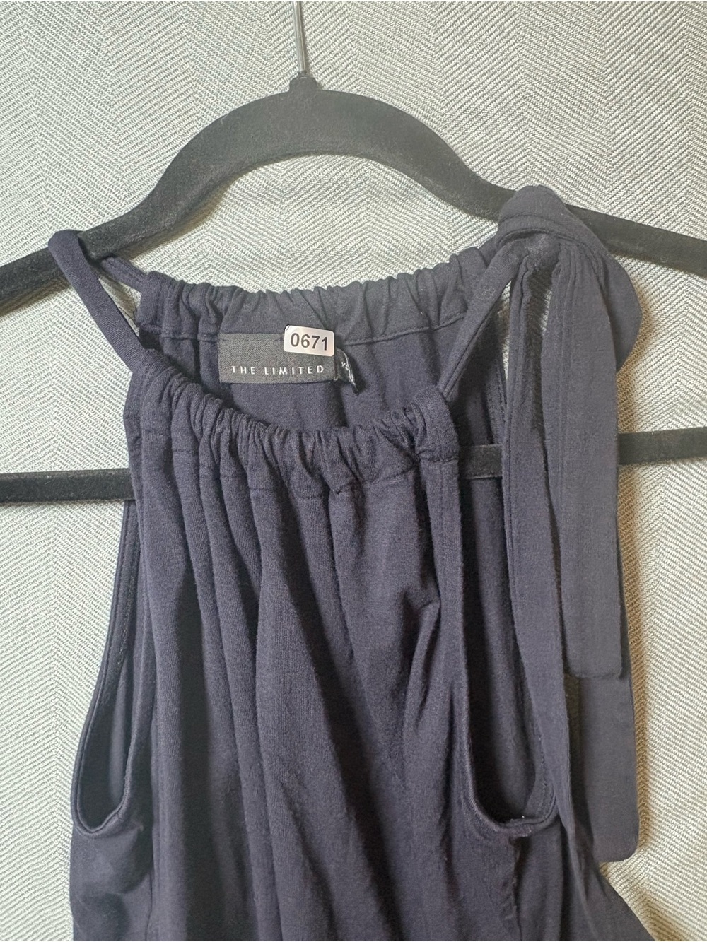 The Limited Black Tie-Strap Halter Camisole